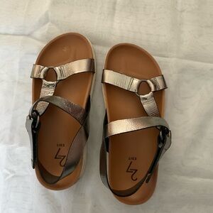 Silver comfort sandals
